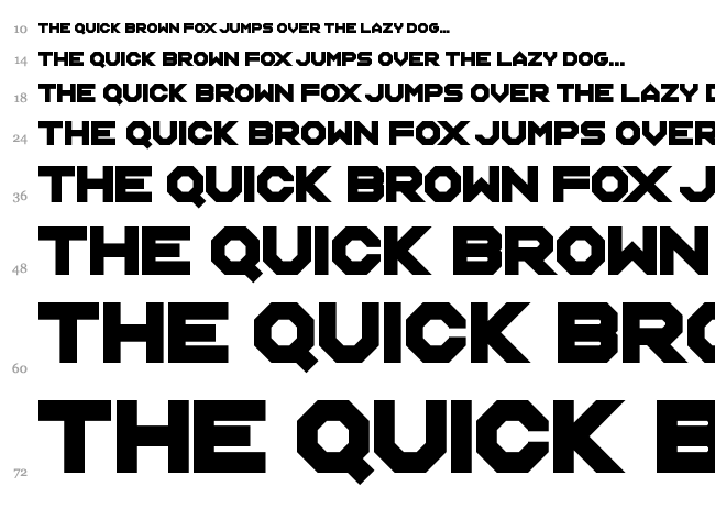 Knockout Punch font waterfall